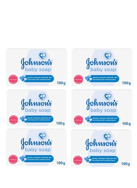 A set of 100 grams of baby soap consisting of 6 pieces