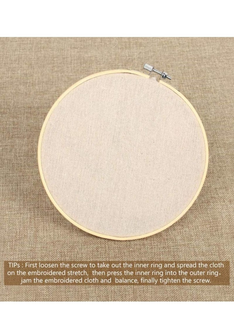 Alissa 2-Piece Premium Bamboo Embroidery Hoops (8” & 9”) – Strong Wooden Cross Stitch Frames for Needlework, DIY Crafts, Fabric Art & Bandages  - Image 5