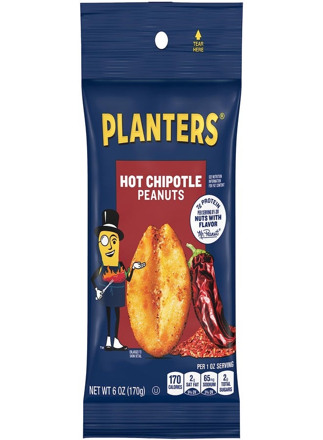 Planters Hot Chipotle Peanuts (12 ct Pack, 6 oz Packs) - Image 1