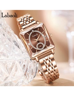 Watch for Women Rose Gold Square Stainless Luxury Fashion Diamond Analog Quartz Waterproof Casual Small Simple - pzsku/ZF9EC3C10D9CC679BC11FZ/45/_/1720904950/b387dce0-8531-42f7-812f-b33042fd5bd8