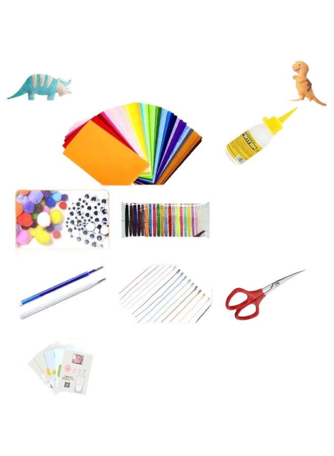 Letrel Lezhe Colored Non-Woven Fabric Diy Craft Kit, Lint-Free Fabric, Kindergarten Creative Felt, Christmas Hanging Ornament - Image 2