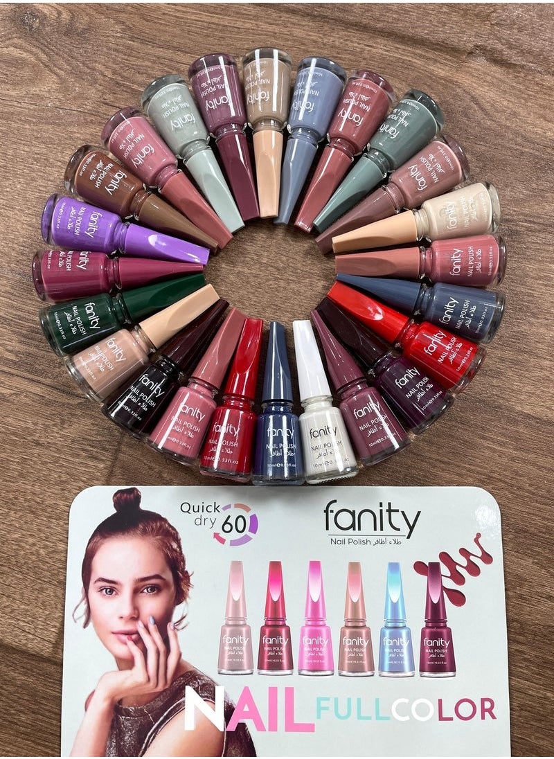 FANITY - Nail polish set contains 24 multi-colored pieces - Image 1