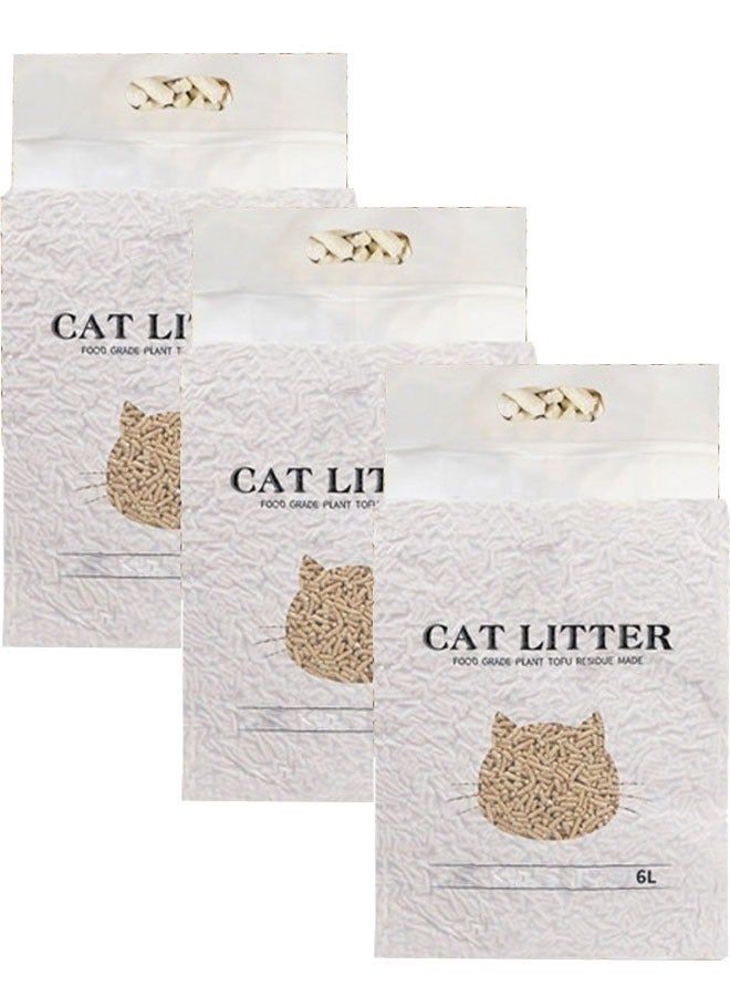 NKX Pack of 3 Biodegradable Fast Clumping Cat Litter Original - Image 1