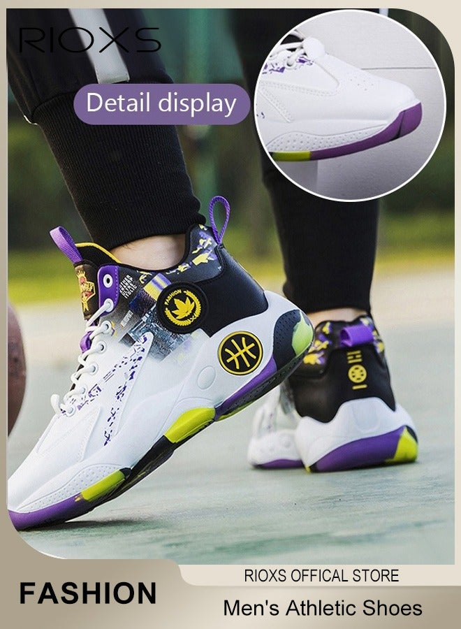 RIOXS Men's Athletic Shoes, Casual Sports Shoes For Men, Comfort Breathable Fitness Shoes, Fashion Running Trainers, Outdoor Non-Slip Sneakers For Jogging Walking Hiking, Mens Athlesiure Trainers  - Image 2
