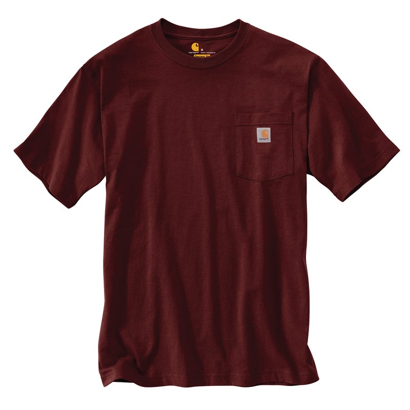 Carhartt Mens Loose Fit Heavyweight Short-Sleeve Pocket T-Shirt Work Utility t Shirts, Port, XX-Large US - Image 2