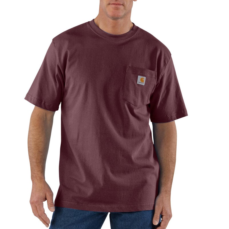 Carhartt Mens Loose Fit Heavyweight Short-Sleeve Pocket T-Shirt Work Utility t Shirts, Port, XX-Large US - Image 1