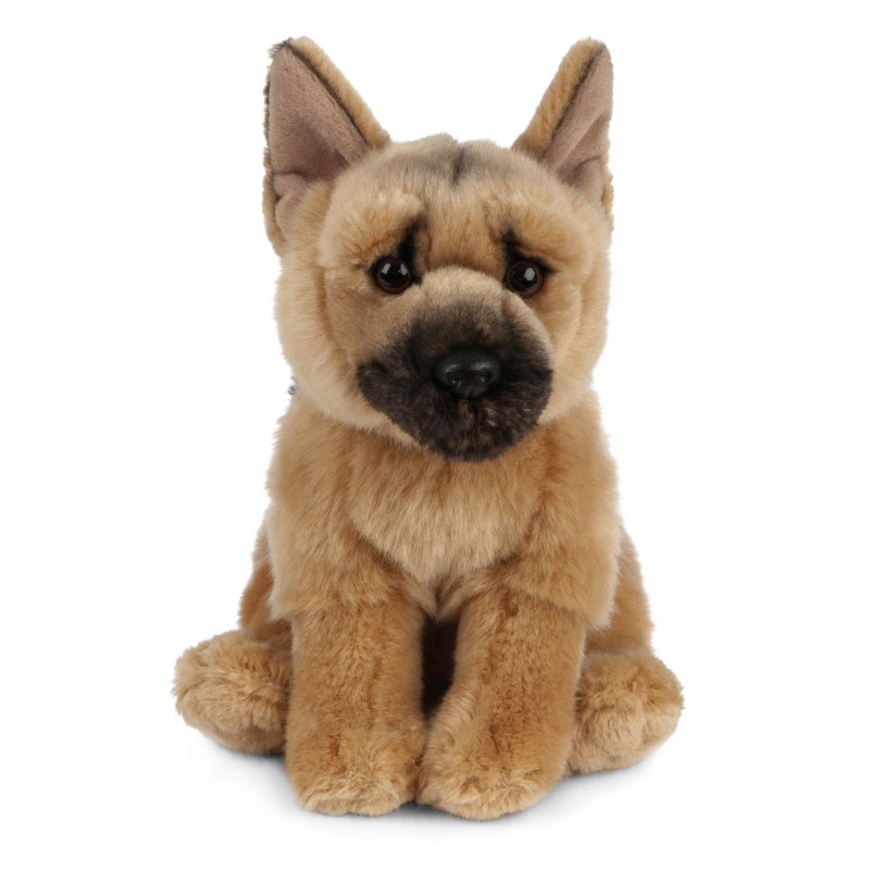 Keycraft Living Nature German Shepherd Stuffed Animal | Fluffy Dog Animal | Soft Toy for Kids | 8 inches - Image 1