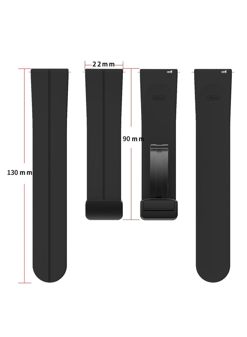 X-level Huawei Watch 4 Replacement Band 22mm Replacement Wrist Watch Strap Band Compatible With Huawei Watch 4/Watch GT3 46mm/GT4 46mm/Soft Silicone Watch Band With Magnetic Buckle Sport Watch Strap - Image 5