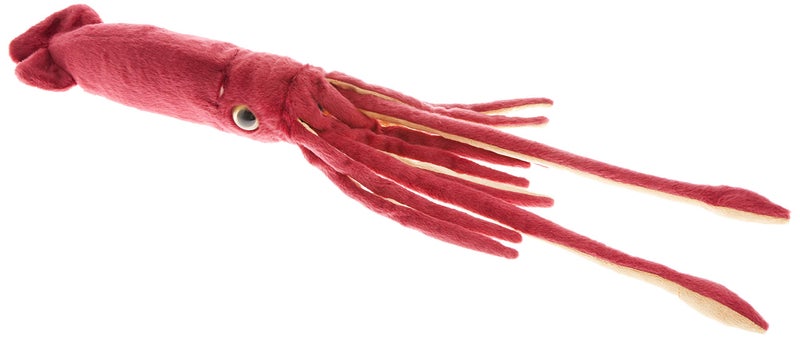 وايلد ريبابليك Wild Republic Squid Plush Plush Plush Plush Toy Ocean Animals 22 بوصة باللون الأحمر (83198)