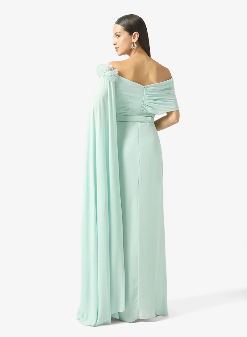 Namshi X  Draped Shoulder Gown for Women | Best Price UAE