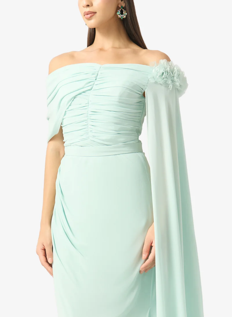 Namshi X  Draped Shoulder Gown for Women | Best Price UAE