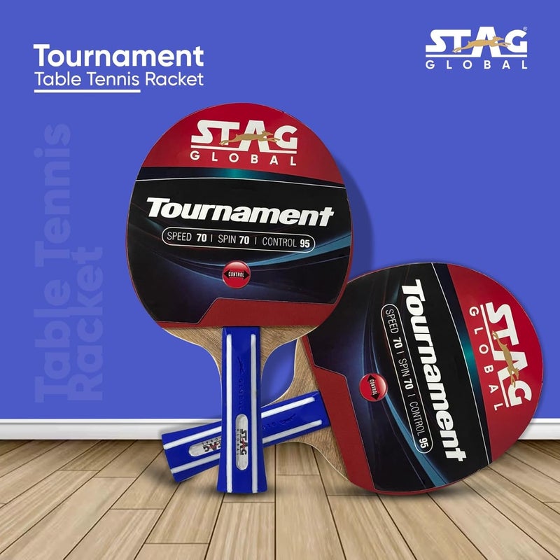 STAG مضرب تنس طاولة معتمد من ITTF للمبتدئين، متعدد الألوان، 156 جرام - Image 3