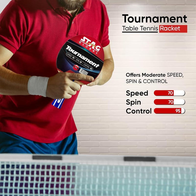 STAG مضرب تنس طاولة معتمد من ITTF للمبتدئين، متعدد الألوان، 156 جرام - Image 4