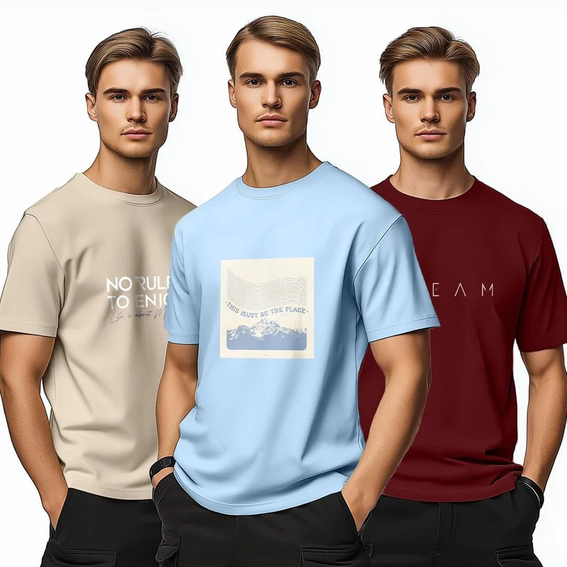 NOBERO Nobero Cotton T-Shirts Combo Pack for Men
