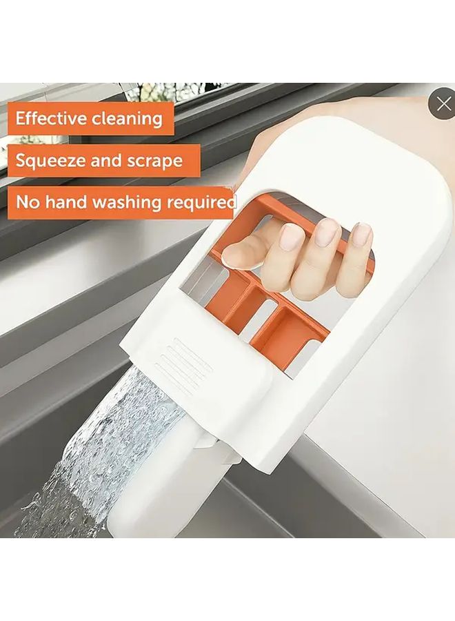 Mini Mop Set With 6 Replacement Heads Self Wringing Foldable For Wet And Dry Cleaning - Image 4