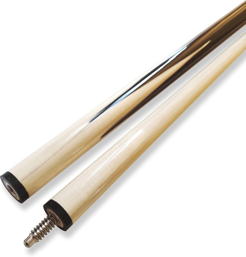 ISPiRiTo Pool Cues 2-Piece 58 Inch House Bar Billiard Cue Sticks 19oz - 21oz 13mm Glue-on Tips Hardwood Wooden Cues Set of 2 / Set of 4 / Set of 6 - Image 4
