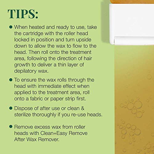 Clean + Easy Small Wax Roller Heads – Roll On Wax Refill Applicators for Catridge, Legs & Body Hair Removal, 3 Pack - Image 4