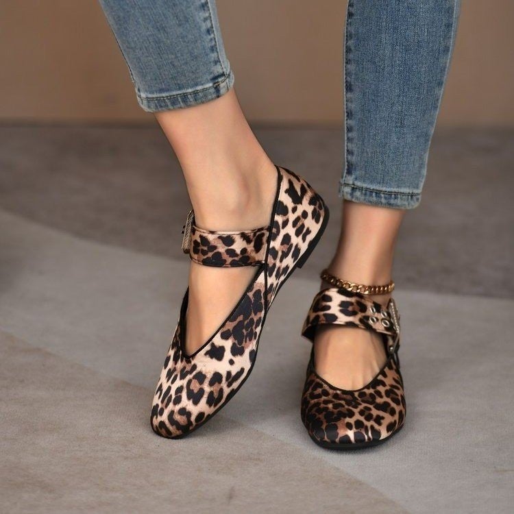 Spring 2025 Shallow Buckle Ballet Wind Rivet Decoration With Plus Size Fashion Joker Shoes A Generation Of Hair - Image 5
