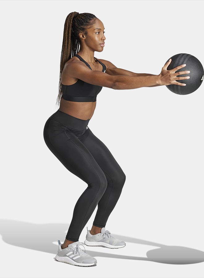 Adidas Powerreact Training Medium-Support Zip Bra - Image 3