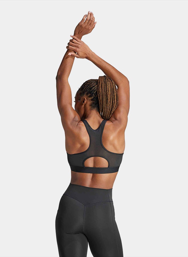 Adidas Powerreact Training Medium-Support Zip Bra - Image 2