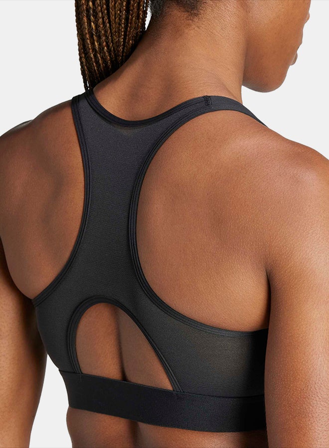 Adidas Powerreact Training Medium-Support Zip Bra - Image 4