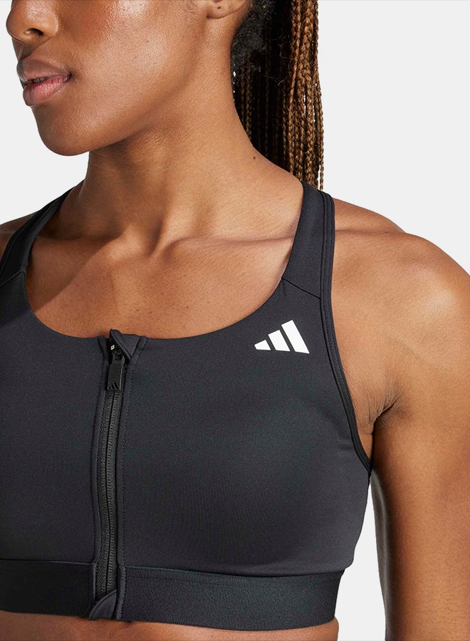 Adidas Powerreact Training Medium-Support Zip Bra - Image 5