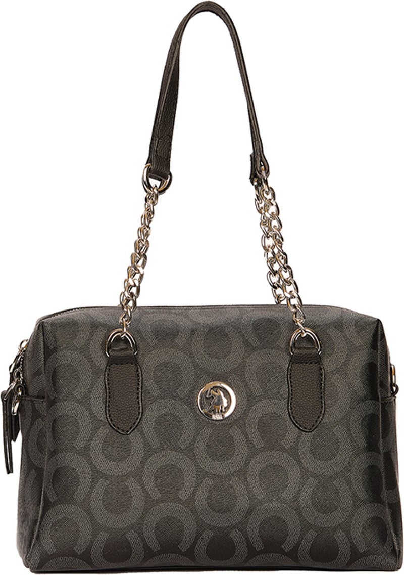 U.S. Polo Assn. Black Women's Shoulder Bag US24203 