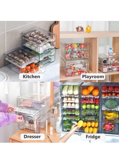 Food Storage Container, Double Layer Food Organizer with Drawer and Removable Drain Tray, Stackable Fridge Organizer for Fruit Vegetables - pzsku/ZF9ECD18D89C9A6891E34Z/45/_/1719385400/d1ec468f-1d1c-49ad-a679-3847eadf76e1