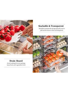 Food Storage Container, Double Layer Food Organizer with Drawer and Removable Drain Tray, Stackable Fridge Organizer for Fruit Vegetables - pzsku/ZF9ECD18D89C9A6891E34Z/45/_/1719385411/a1f4eb8e-0493-44cd-b2f2-7c4580df7eb3