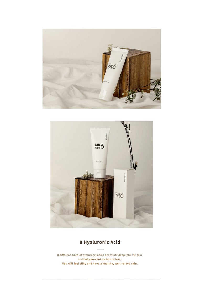 GINGER6 Anti-Aging and Hydrating Hand Moisturizer with Shea Butter, Hyaluronic Acid and Ginger Extract, Lightweight Non-Sticky Formula, Natural Ingredients - GINGER6 Hand Cream 60ml (2.03 fl.oz.) - Image 4