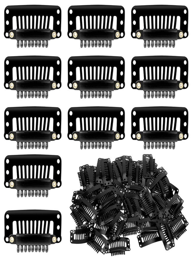 VIVIAN 24Pcs U Shape Metailic Snap Clips ins for Hair Extension Hairpiece DIY Snap-Comb Wig Clips | Durable & Heavy - Image 1