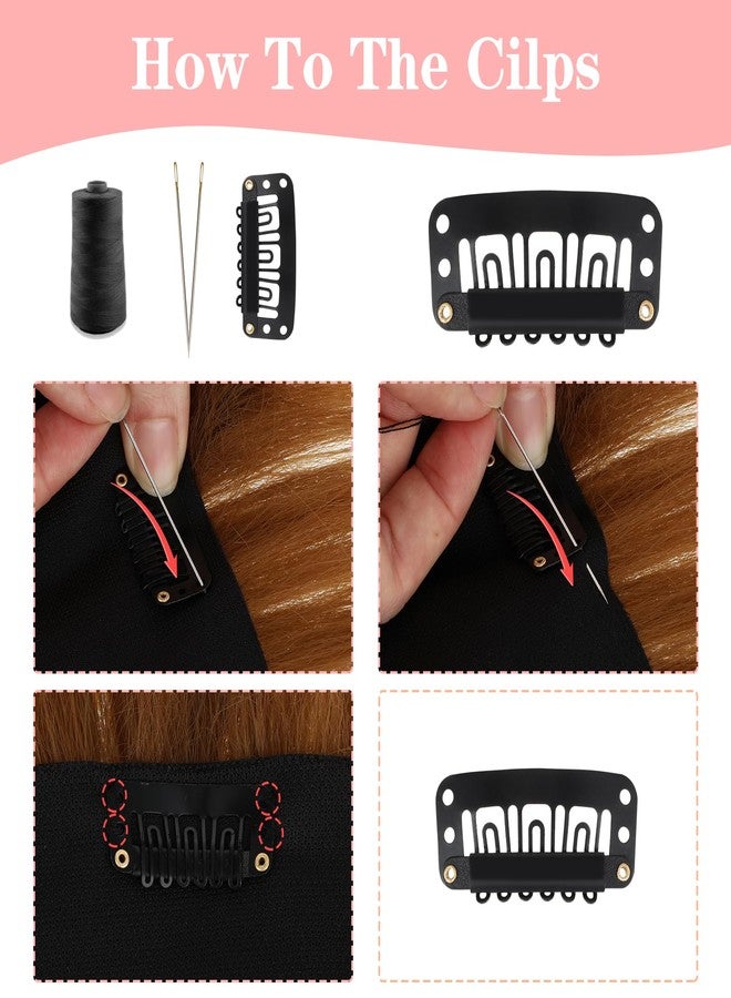 VIVIAN 24Pcs U Shape Metailic Snap Clips ins for Hair Extension Hairpiece DIY Snap-Comb Wig Clips | Durable & Heavy - Image 5