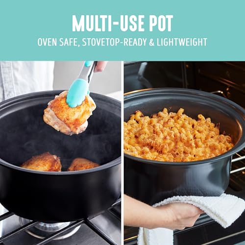 GreenLife 6QT Ceramic Slow Cooker, PFAS-Free, Programmable, Removable Healthy Nonstick Pot for Family Meals, Sear on Stovetop, Keep Warm, Digital Timer, Dishwasher Safe Glass Lid, Turquoise - Image 4
