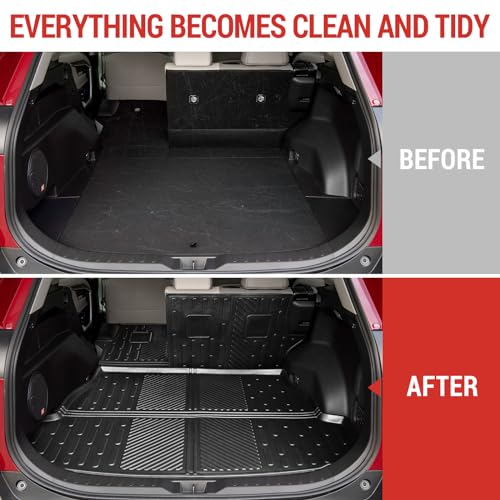 Utiiy Cargo Mat Fit for 2019-2024 Toyota RAV4 Cargo Liner TPE Trunk Mat All Weather Seats Back Protector for 2019 2020 2021 2022 2023 2024 Toyota RAV4 Accessories(Cargo Mat+Backrest Mat) - Image 2