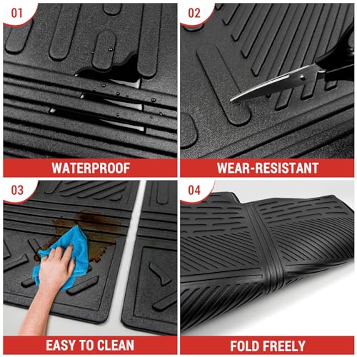 Utiiy Cargo Mat Fit for 2019-2024 Toyota RAV4 Cargo Liner TPE Trunk Mat All Weather Seats Back Protector for 2019 2020 2021 2022 2023 2024 Toyota RAV4 Accessories(Cargo Mat+Backrest Mat) - Image 5