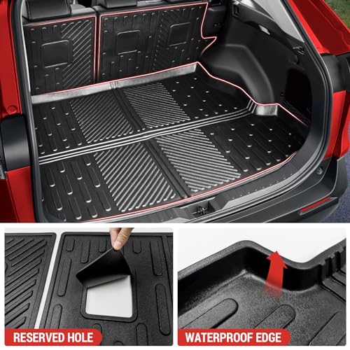 Utiiy Cargo Mat Fit for 2019-2024 Toyota RAV4 Cargo Liner TPE Trunk Mat All Weather Seats Back Protector for 2019 2020 2021 2022 2023 2024 Toyota RAV4 Accessories(Cargo Mat+Backrest Mat) - Image 3