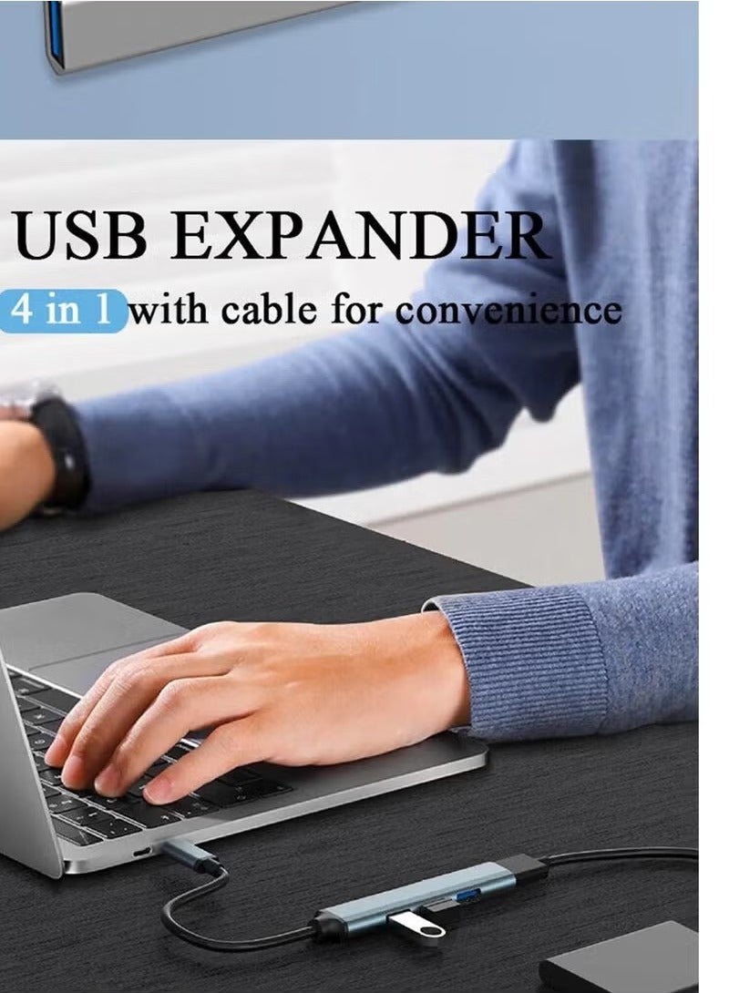 كوكونات USB C محول المحور متعدد المنافذ 4 في 1 محطة الإرساء متوافق مع أجهزة الكمبيوتر المحمولة MacBook وويندوز - Image 3