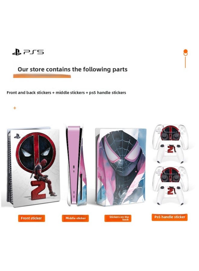 Loquat Suitable For Sony PS5 Optical Drive Digital Version Full Body Sticker Game Machine Film Protective Cover Handle Color Film-Color:HA-302 - Image 4
