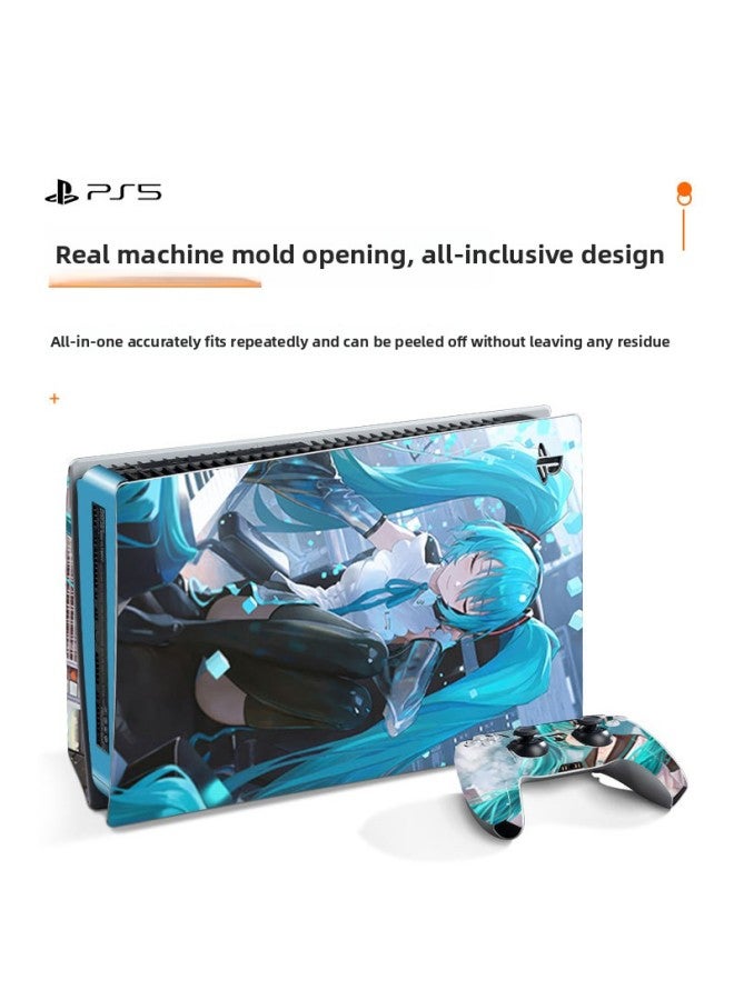 Loquat Suitable For Sony PS5 Optical Drive Digital Version Full Body Sticker Game Machine Film Protective Cover Handle Color Film-Color:HA-302 - Image 5