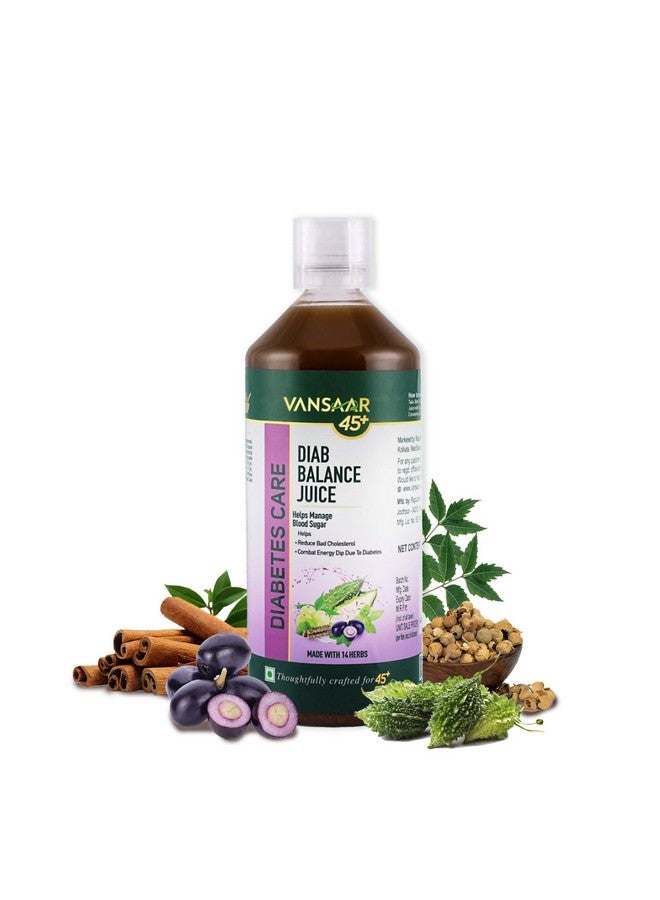 Vansaar 45+ Diab Balance Juice, 1L | Ayurvedic Diabetic Care Juice for 45+ Adults | Karela, Jamun, Neem, Paneer Doda, Cinnamon, & 9 more natural herbs | Manages Blood Sugar & Insulin Level - Image 4