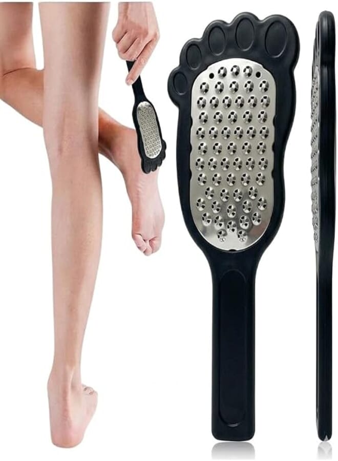 Callus File, Callus Remover, Premium Callus Rasp, Stainless Steel Callus File for Hard Skin, Callus Remover, Strong Callus Dead Skin Foot Scraper-1 PC -BLACK