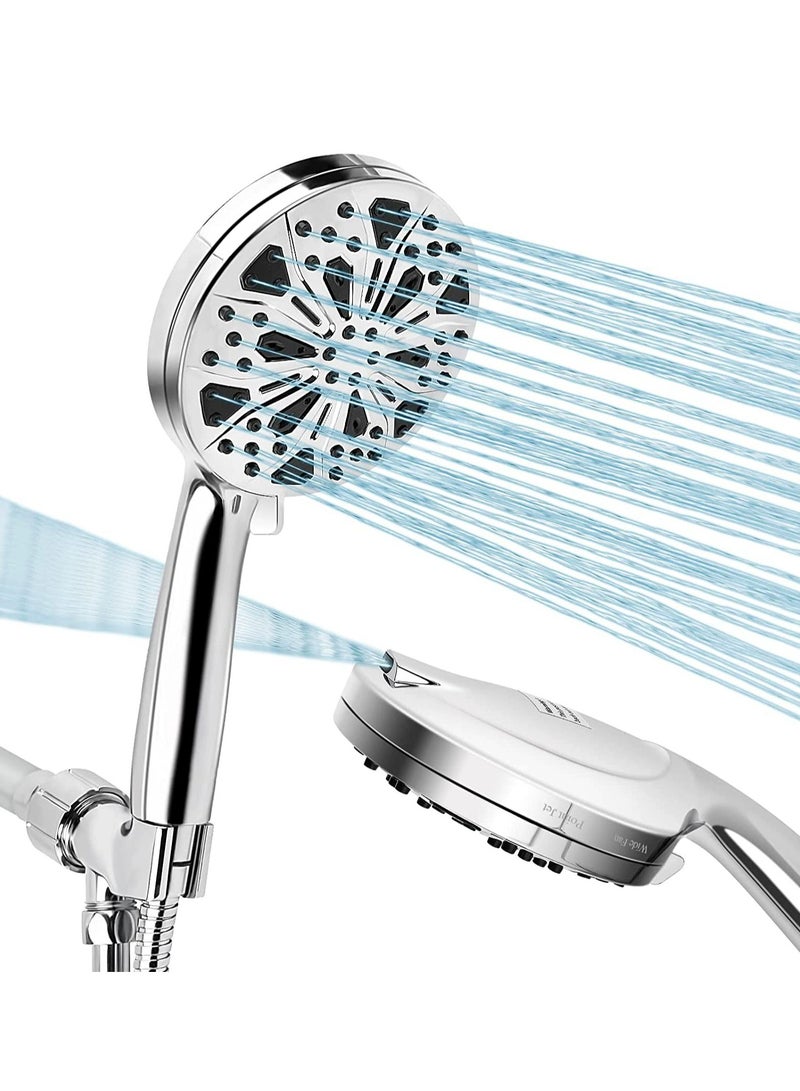 spa luxetique Handheld Shower Head, 10 Spray Modes Shower Head High Pressure with ON/OFF Pause Switch, 15 Stage Shower Water Filter for Hard Water - Image 1