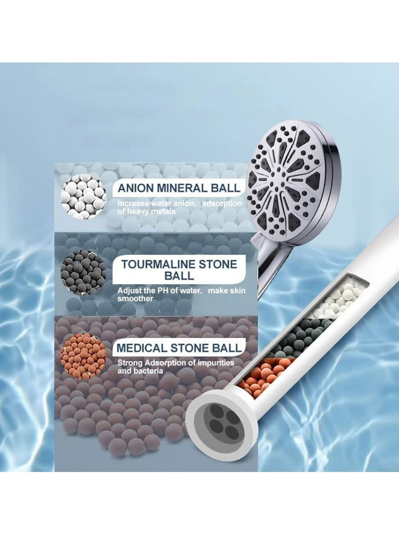spa luxetique Handheld Shower Head, 10 Spray Modes Shower Head High Pressure with ON/OFF Pause Switch, 15 Stage Shower Water Filter for Hard Water - Image 4