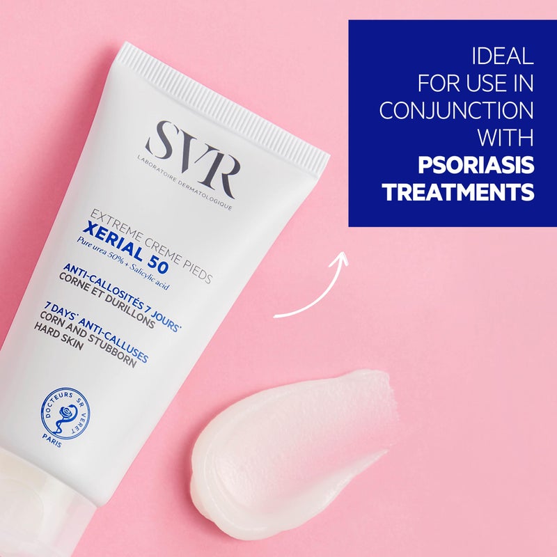 SVR Xerial 50 Extreme Foot Gel With Salicylic Acid & 50% Pure Urea For Severely Dry, Cracked, Rough, Stubborn Hard Skin Prone To Corns And Calluses. Relief For Extremely Dry Feet 1.7 Fl.oz. - Image 5