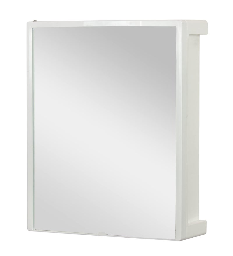 CIPLA PLAST Plastic New Rich Look Bathroom Organizer Cabinet | Mirror With Shelf | 4 Shelves Storage Organizer | Wall Mounted Cabinet | (White) (Brc-931) - Image 2