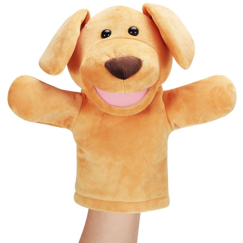 Zomiboo Hand Puppets Soft Animal Hand Fuzzy with Movable Mouth Play Stocking Storytelling InteractiveDog - Image 3