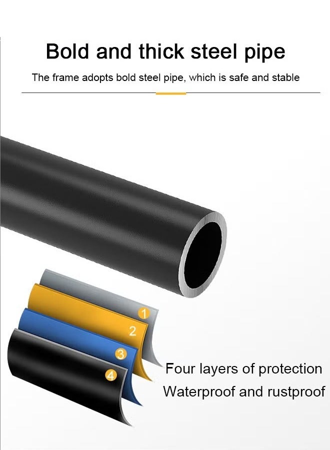 المرحاض رف حمام الطابق إلى السقف الحائط المرحاض حمام المرحاض مغسلة رف غسالة المرحاض تخزين الرف (أسود) - Image 5