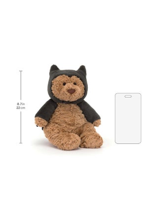 Bartholomew Bear Bat -  - medium - Removable Costume Plush – Soft Stuffed Toy with Cordy Legs, Cute Valentine’s Gift for Kids & Adults, Collectible Jellycat, 22cm - view 4