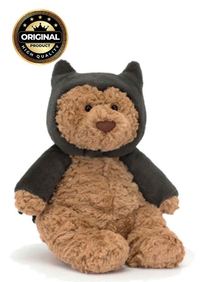 Jellycat Bartholomew Bear Bat -  - medium - Removable Costume Plush – Soft Stuffed Toy with Cordy Legs, Cute Valentine’s Gift for Kids & Adults, Collectible Jellycat, 22cm - Image 1