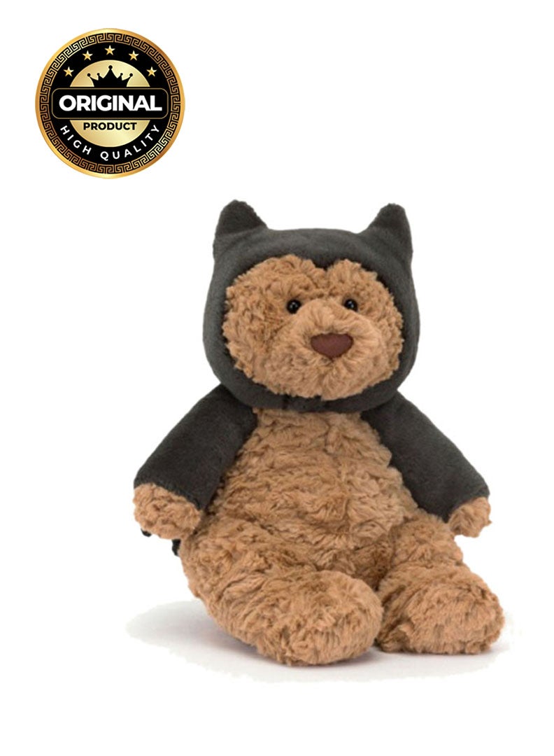 Jellycat Bartholomew Bear Bat -  - medium - Removable Costume Plush – Soft Stuffed Toy with Cordy Legs, Cute Valentine’s Gift for Kids & Adults, Collectible Jellycat, 22cm - Image 1